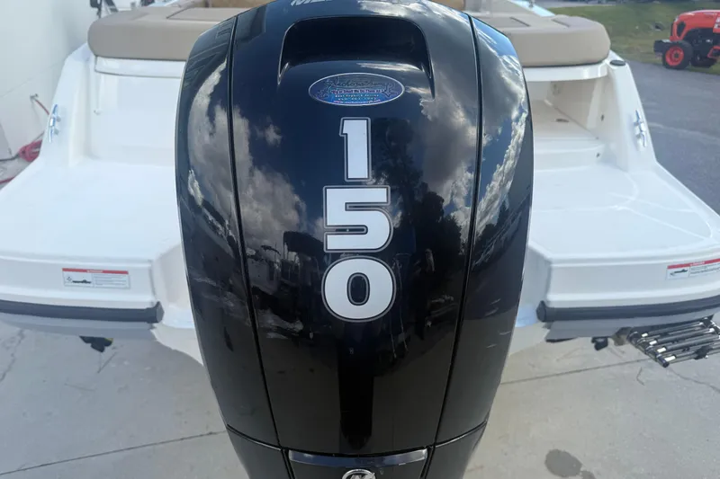 Slide: The Image of 2022 Bayliner VR6 Bowrider OB with 150 horsepower outboard motor. - 12