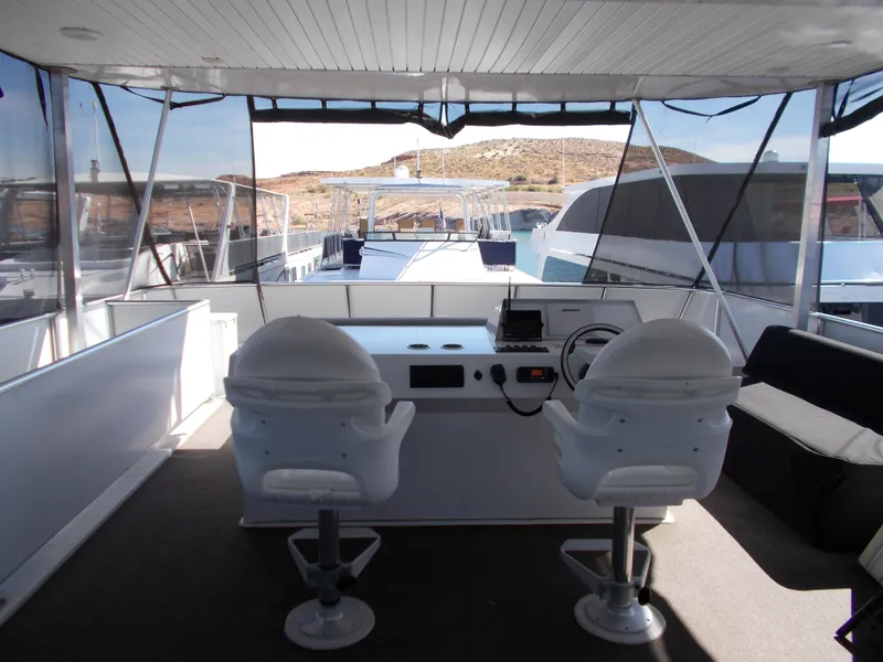 Slide: The Image of Bravada Intrepid Trip 2015, helm with two seats, view of the deck. - 21