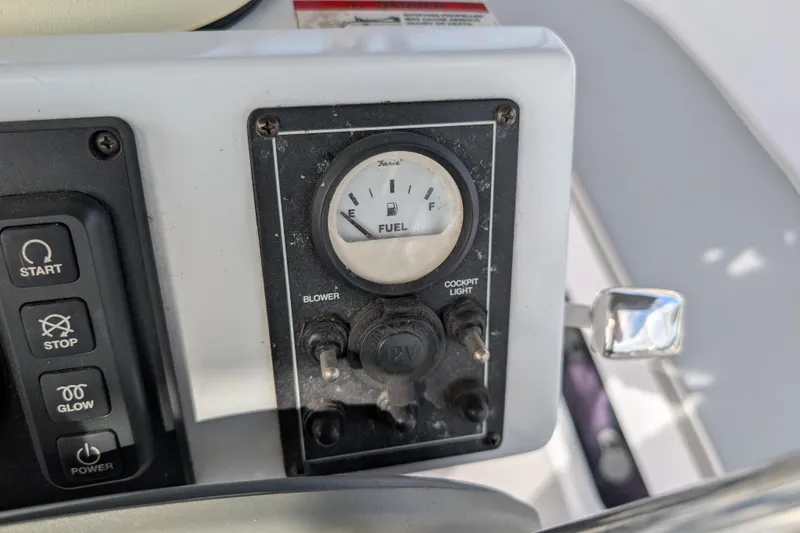 Slide: The Image of Close-up of a Catalina 315 sailboat winch with rope, 2021 model. - 39