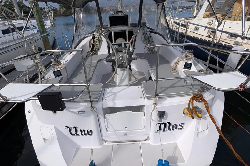 Slide: The Image of Anchor locker of 2021 Catalina 315 sailboat with chain and winch. - 47