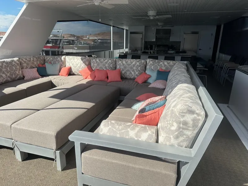 Slide: The Image of Luxurious lounge on Adonia Meticulous Trip 2023 yacht. - 8