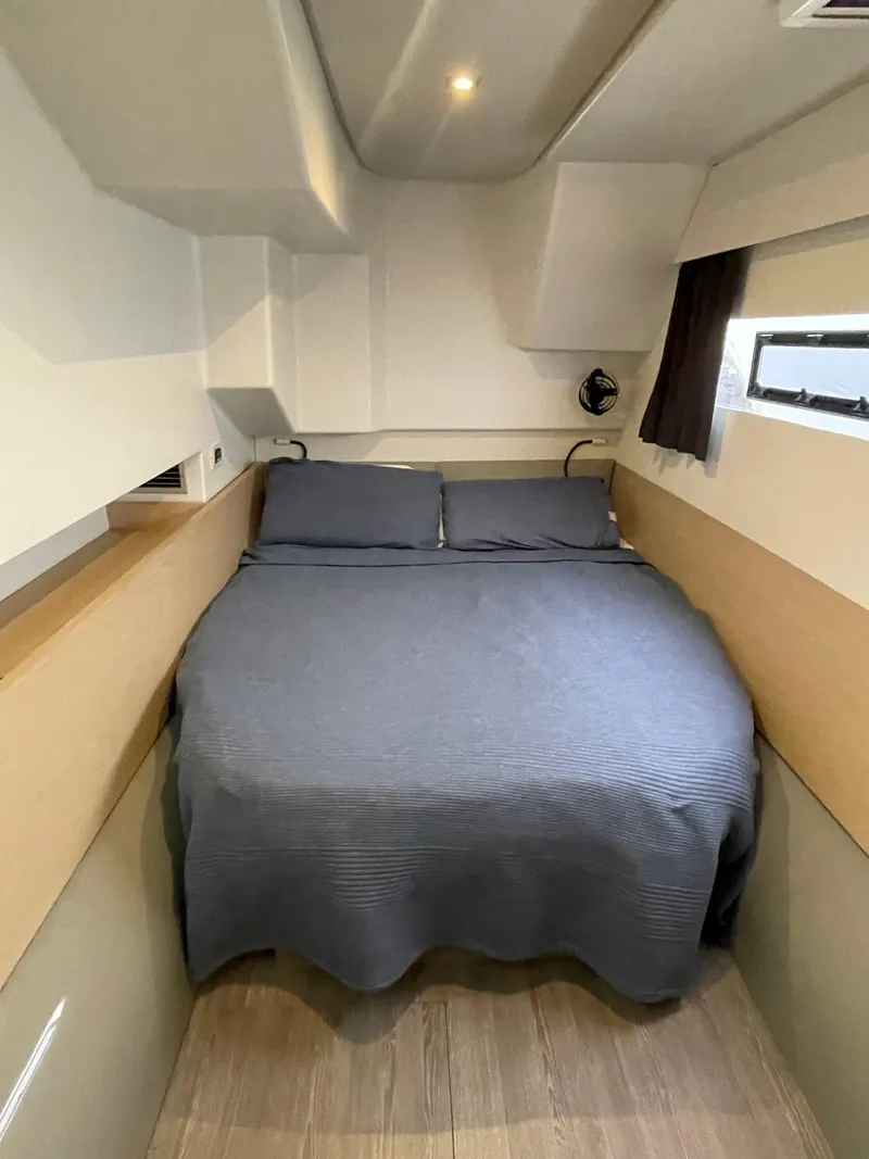 Slide: The Image of Cozy bedroom in 2018 Fountaine Pajot MY 37 yacht with modern design. - 20