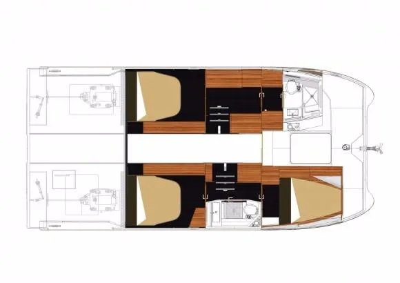 Slide: The Image of Manufacturer Provided Image: Fountaine Pajot MY 37 Flybridge Cabin Layout Plan - 47