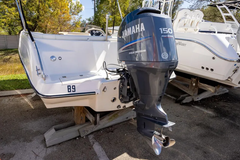 Slide: The Image of 2008 Key West 210 LS boat with Yamaha 150 four-stroke outboard motor. - 4