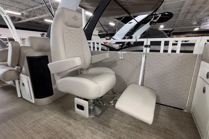 Slide: The Image of Luxurious seating on 2026 JC Sporttoon 26TT boat, featuring plush upholstery and modern design. - 33