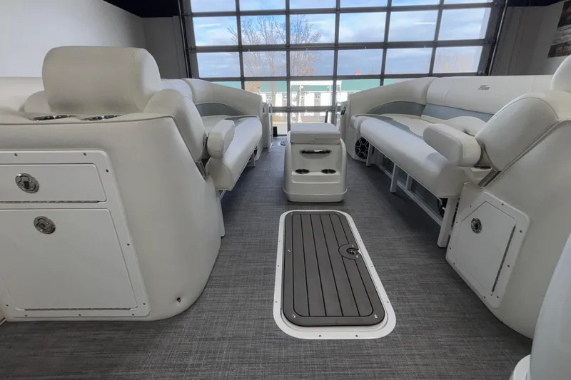 Slide: The Image of 2026 JC Neptoon 25TT Sport boat interior with luxurious seating and modern design. - 39