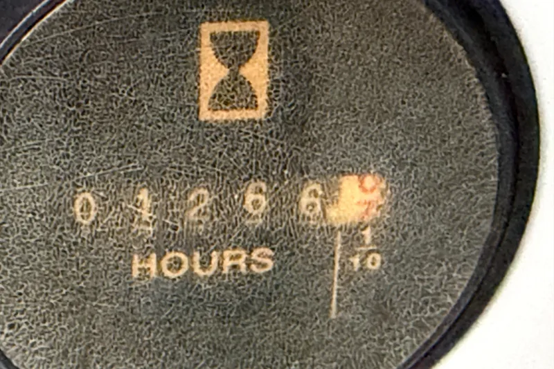 Slide: The Image of Hour meter showing 1266.9 hours on a 1984 C&C 35-3. - 36