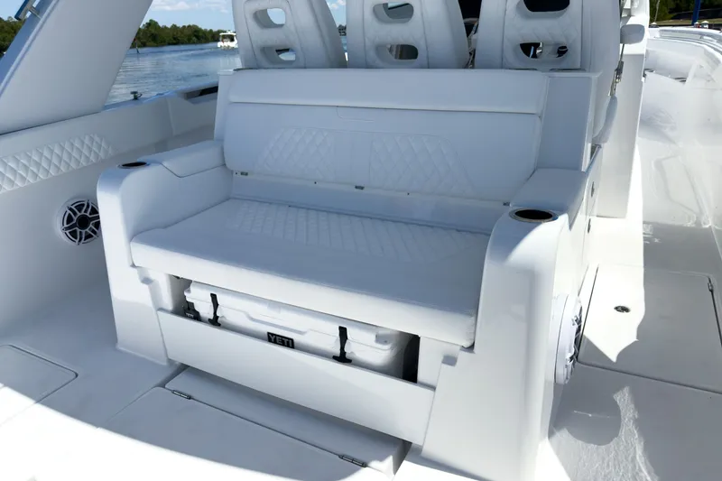Slide: The Image of Intrepid 35 PANACEA 2026 with luxurious white seating area. - 9