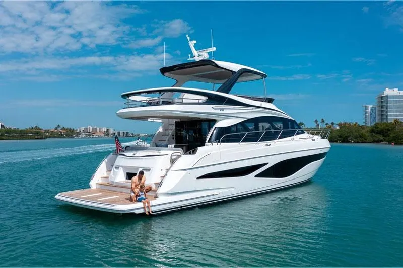 Slide: The Image of Manufacturer Provided Image: Luxury 2026 Princess F65 yacht cruising on clear blue waters. - 3
