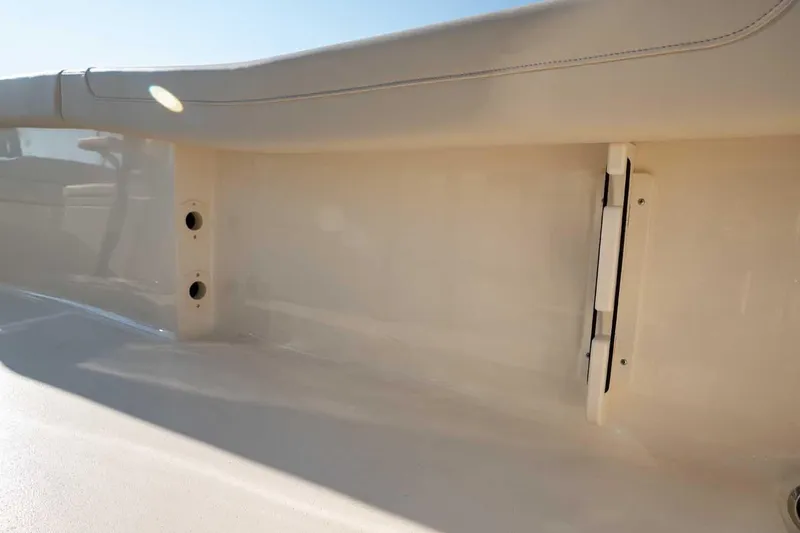 Slide: The Image of Interior detail of 2026 Scout 220 XSF boat, showcasing sleek design and craftsmanship. - 12