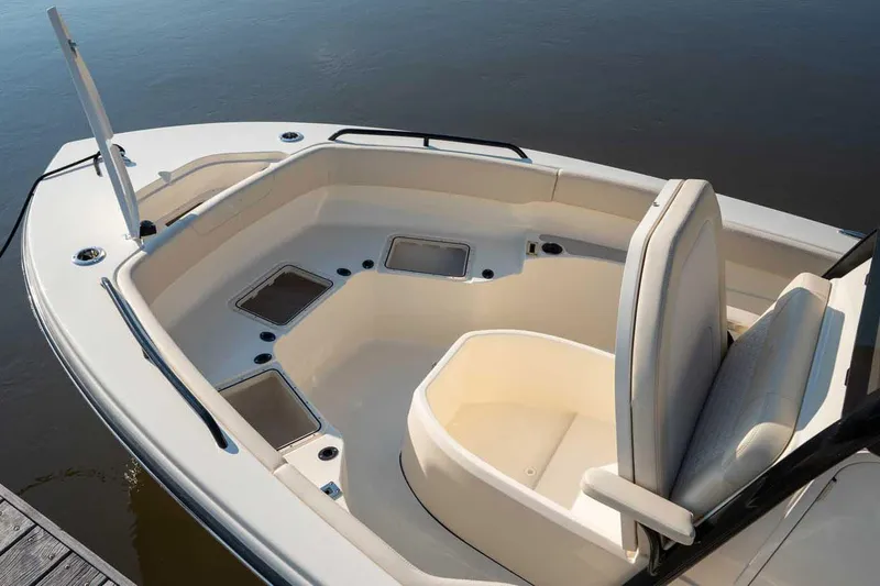 Slide: The Image of Manufacturer Provided Image: 2026 Scout 220 XSF boat interior with seating and storage compartments. - 3