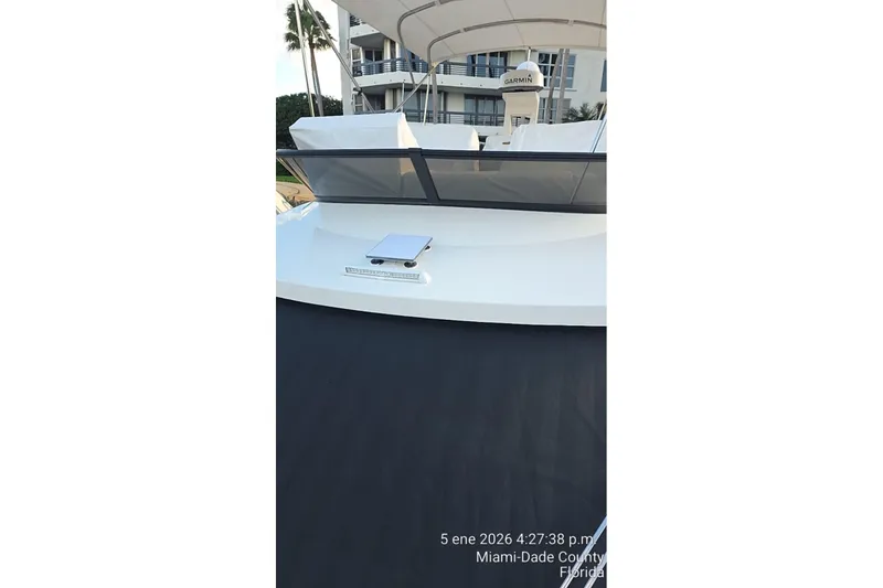 Slide: The Image of 2023 Regal 38 FXO yacht deck with Garmin equipment, Miami-Dade County. - 13