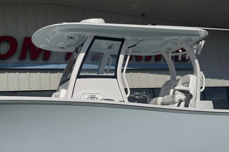 Slide: The Image of 2026 Sportsman Open 282 Center Console boat with sleek design and modern features. - 4