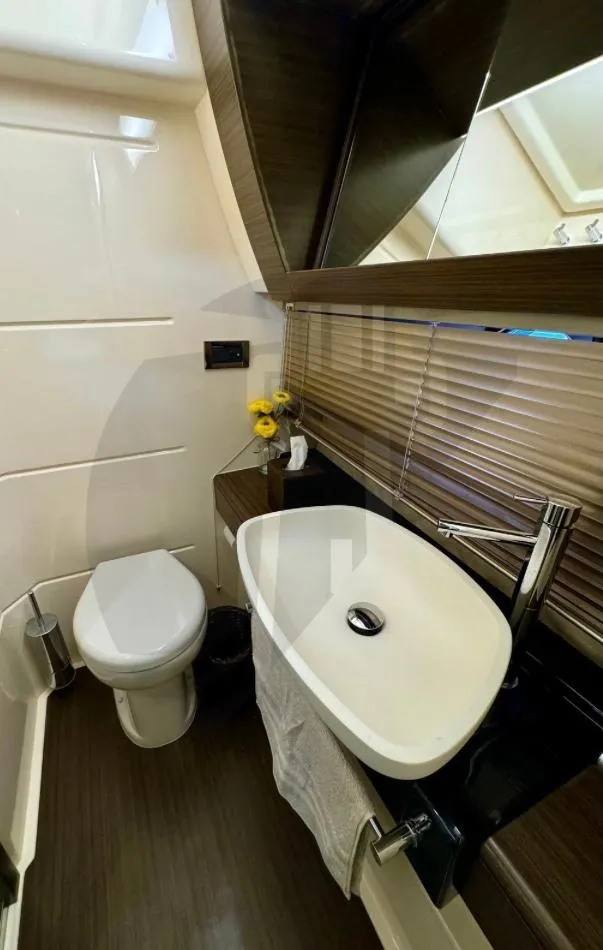 Slide: The Image of Luxurious bathroom in a 2015 Azimut 55S yacht. - 48