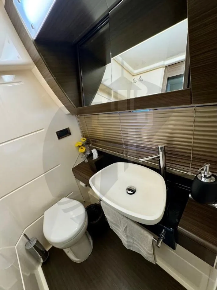 Slide: The Image of Luxurious bathroom in a 2015 Azimut 55S yacht. - 49