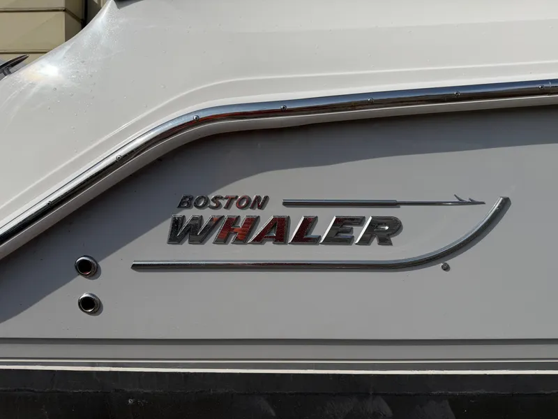 Slide: The Image of Boston Whaler 28 Vantage 2025 boat logo on white background. - 1