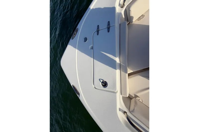 Slide: The Image of 2025 Sea Hunt Ultra 229 boat deck with seating, viewed from above. - 20