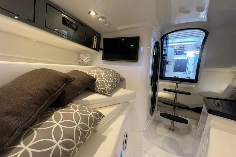 Slide: The Image of 2023 Schaefer 303 Sport interior with modern design, cozy seating, and stylish decor. - 7