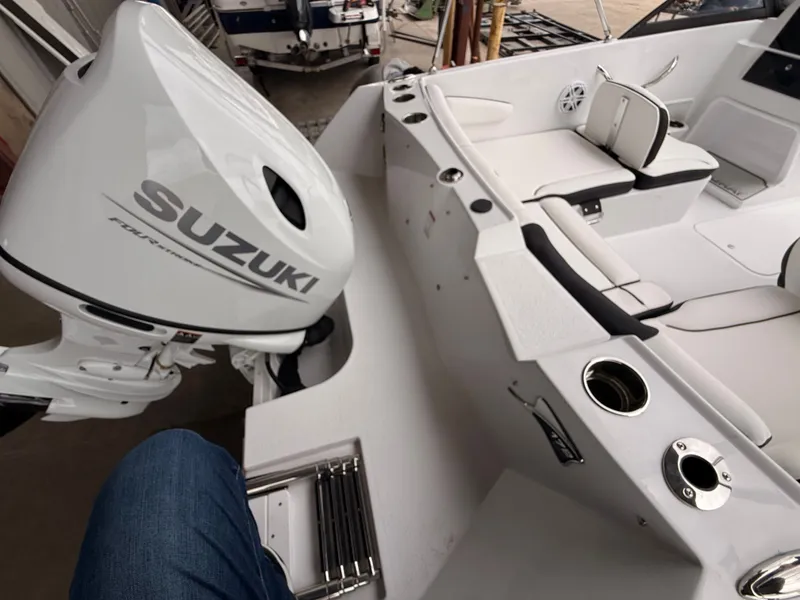 Slide: The Image of Interior of a 2025 Stingray 172 DC with Suzuki engine. - 19