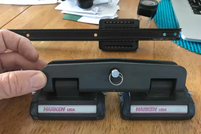 Slide: The Image of Harken USA sailing hardware on table, suitable for 1995 Catalina 320 model. - 118