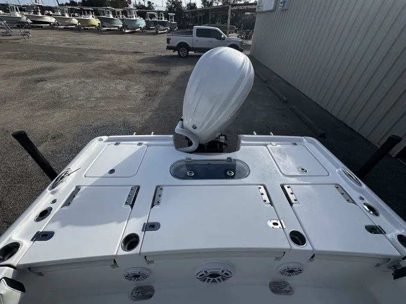 Slide: The Image of Rear view of 2026 Tidewater 2500 Carolina Bay boat at dock. - 8