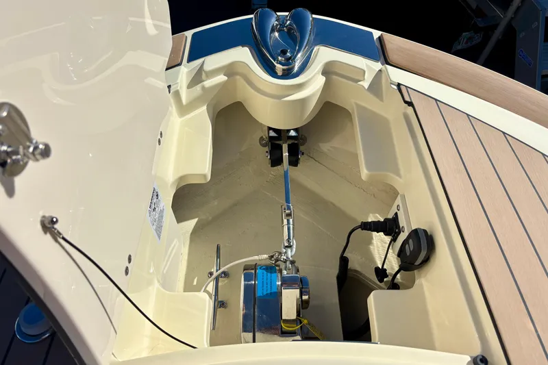 Slide: The Image of 2026 Chris-Craft Launch 31 GT boat interior bathroom with modern fixtures and compact design. - 19