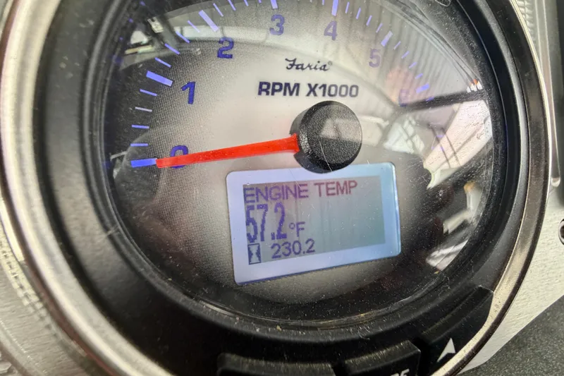 Slide: The Image of Control panel of a 2019 Crest Continental 250 SLS boat with labeled switches. - 24