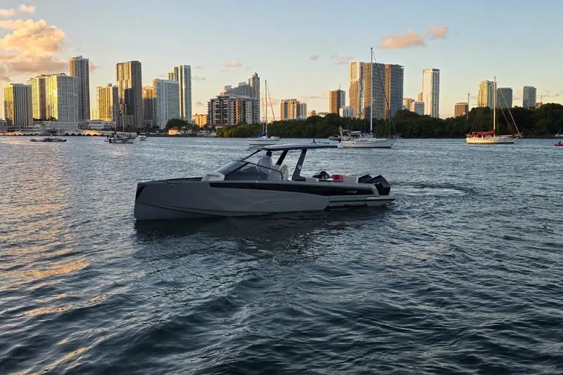 Slide: The Image of Luxury 2026 Virtue V10 boat with sleek seating and powerful engine. - 35