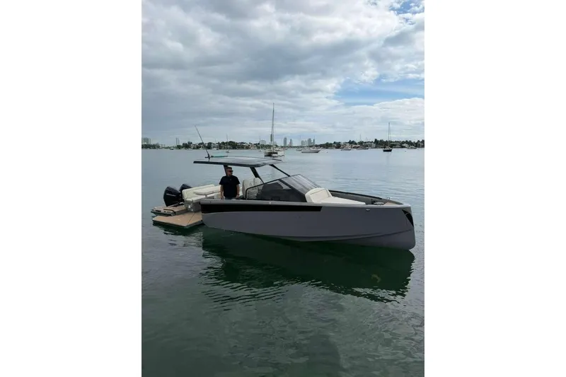 Slide: The Image of Dashboard of 2026 Virtue V10 boat with digital display and controls. - 38