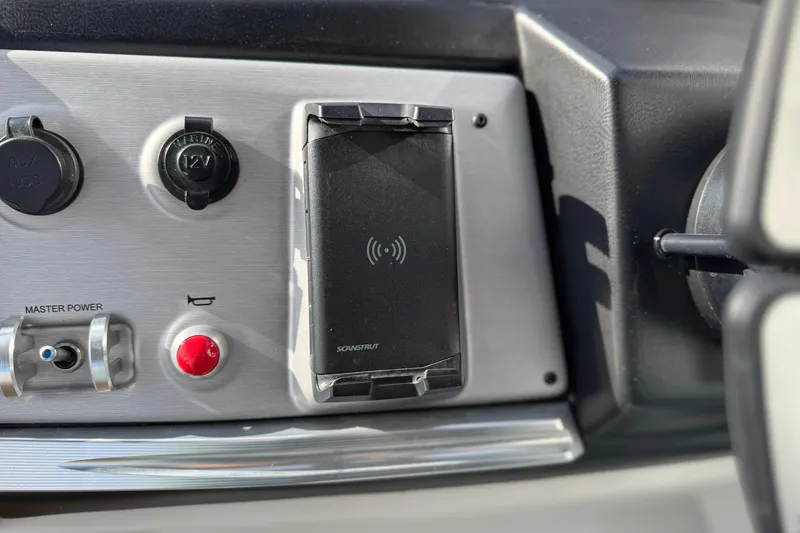 Slide: The Image of Control panel of 2022 South Bay 25 Sport RS9-DC with USB and 12V outlets. - 34