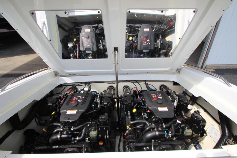 Slide: The Image of 2008 Formula 292 FASTech boat engine compartment with dual high-performance engines. - 18