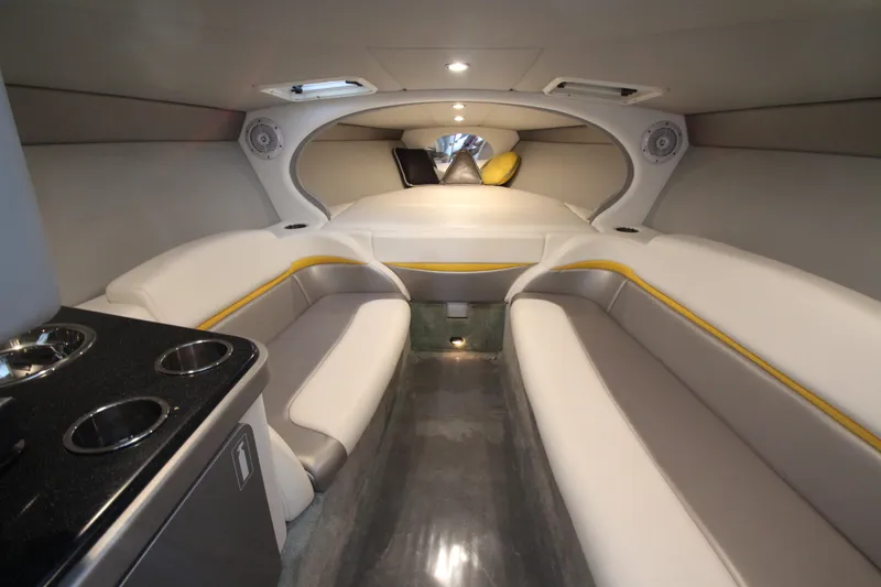 Slide: The Image of Interior of 2008 Formula 292 FASTech boat with sleek seating and modern amenities. - 23