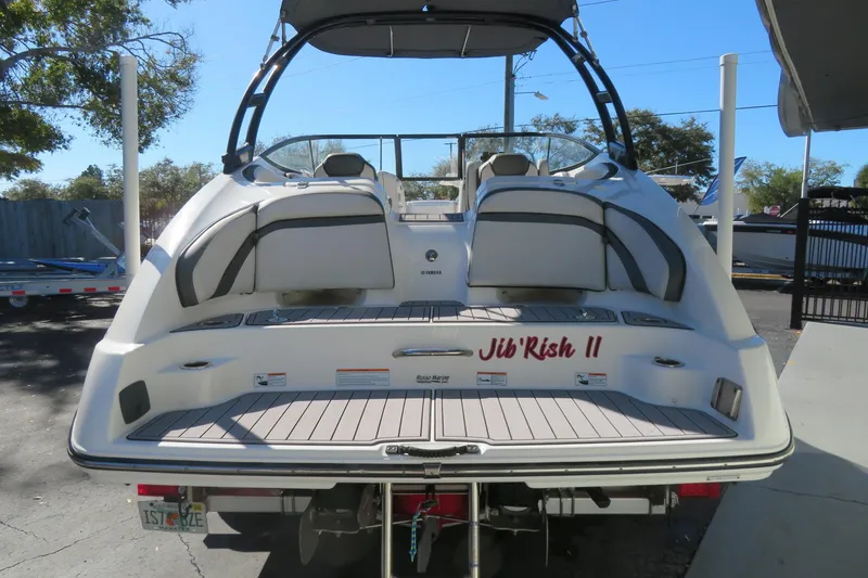 Slide: The Image of 2017 Yamaha Boats AR240 on trailer at Suncoast Marine Group dealership. - 3