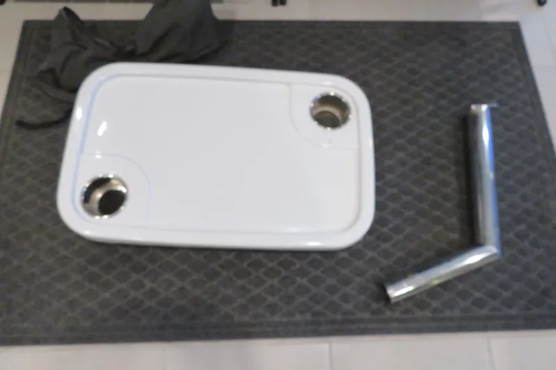 Slide: The Image of Interior of 2017 Yamaha AR240 boat with life jackets and cables. - 53