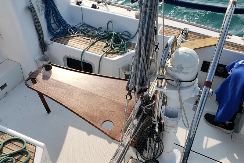 Slide: The Image of Interior view of 2003 Beneteau First 36.7 sailboat with navigation instruments. - 11