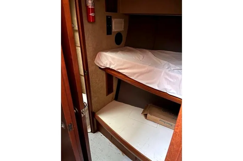 Slide: The Image of Interior of 1984 Bertram 54 Convertible yacht cabin. - 27