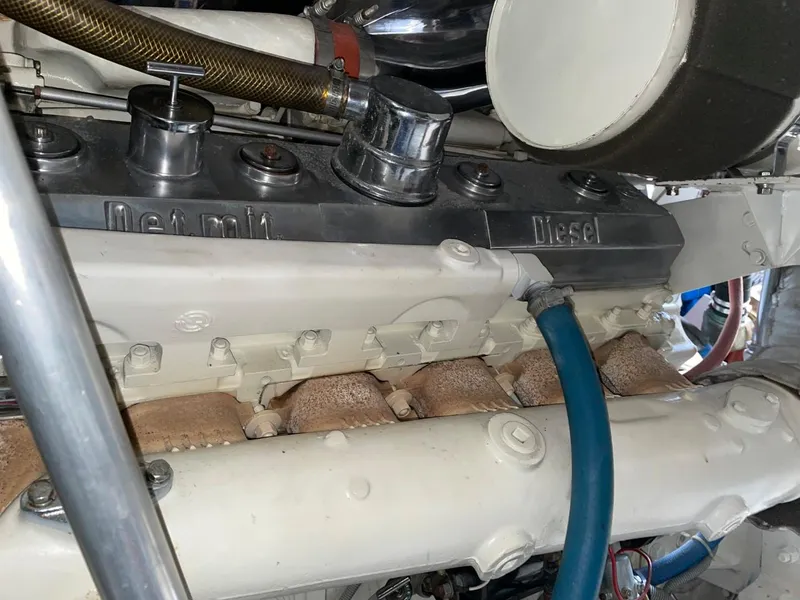 Slide: The Image of Detroit Diesel engine in 1984 Bertram 54 Convertible. - 42