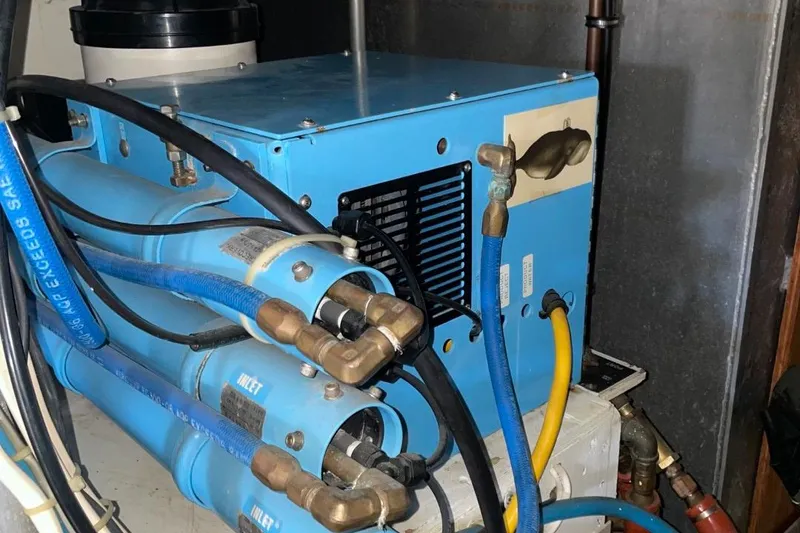 Slide: The Image of Engine room of a 1984 Bertram 54 Convertible. - 44