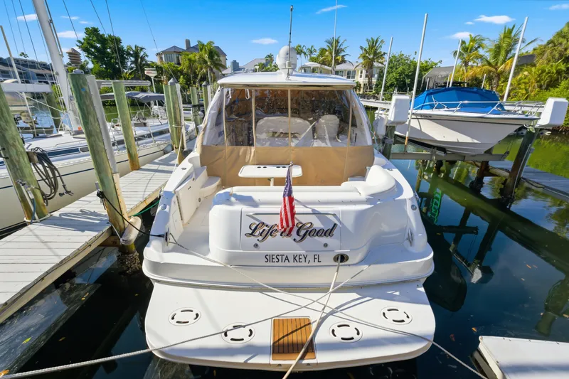 Slide: The Image of 2002 Sea Ray 460 Sundancer docked in Siesta Key, Florida marina. - 49