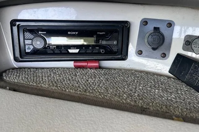Slide: The Image of Sony stereo system in a 2007 Chaparral 190 SSi boat dashboard. - 16