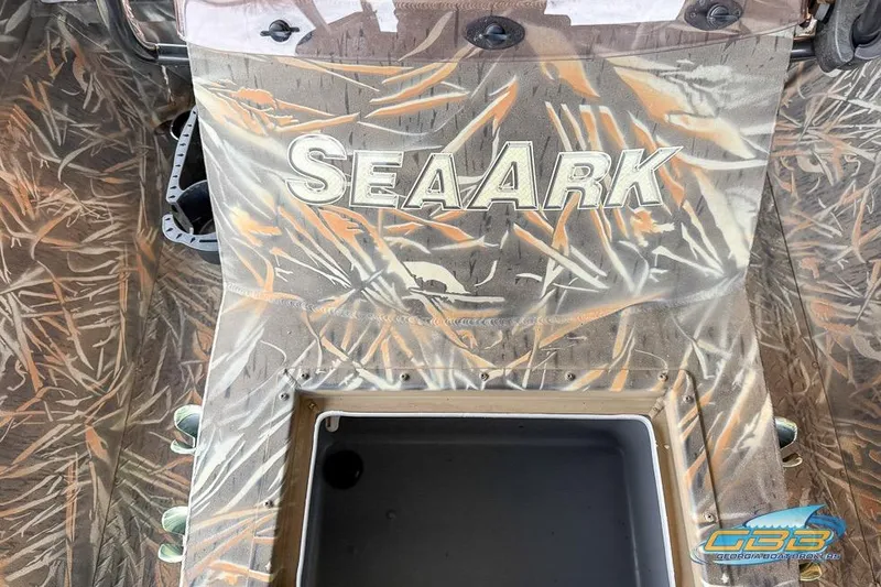 Slide: The Image of Camouflage seat on 2022 SeaArk 180 RXT boat with control panel and wiring. - 17