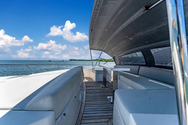 Slide: The Image of Luxury Astondoa 80 GLX yacht deck with ocean view, 2016 model. - 30