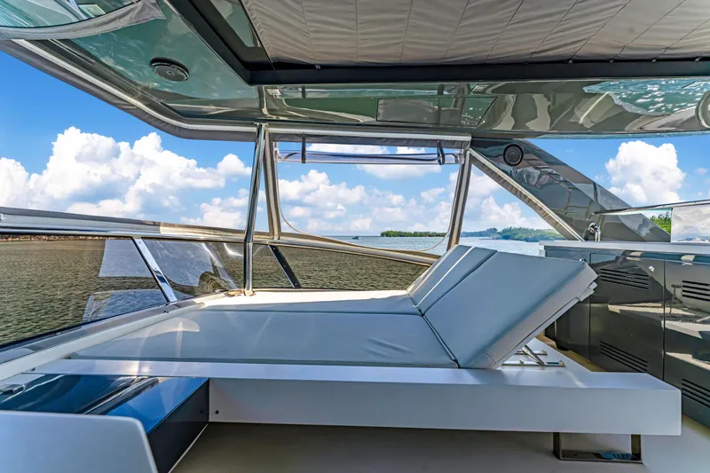 Slide: The Image of Luxurious 2016 Astondoa 80 GLX yacht interior with sleek design and panoramic views. - 38