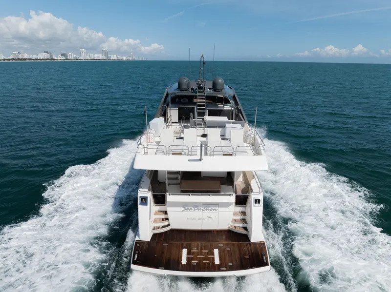 Slide: The Image of Astondoa 80 GLX yacht cruising on open sea, 2016 model. - 7