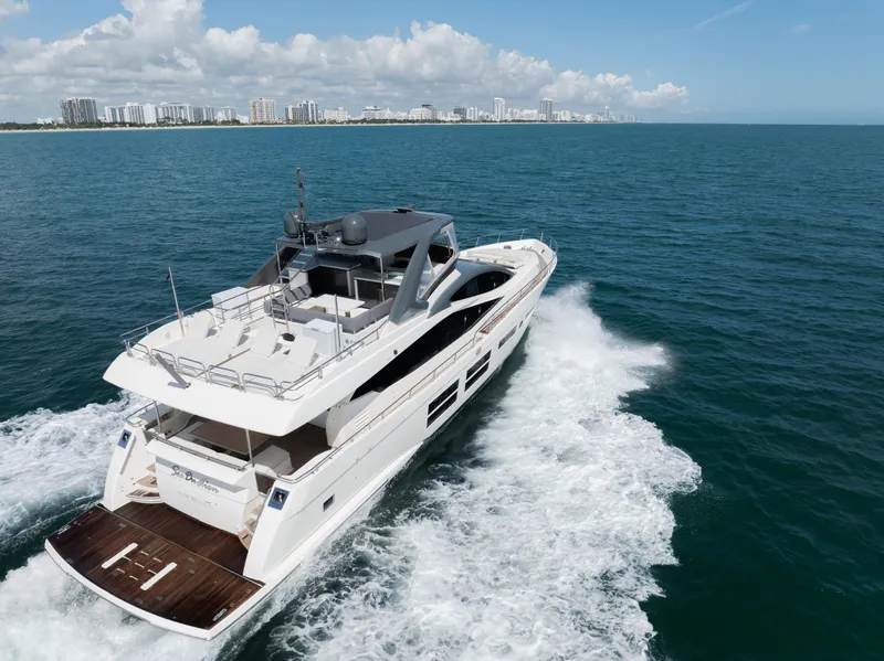 Slide: The Image of Astondoa 80 GLX yacht cruising on open water, 2016 model. - 8