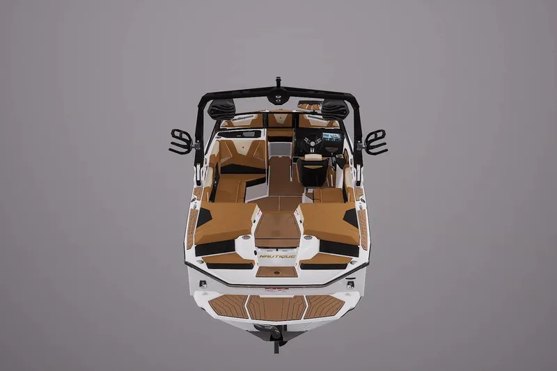 Slide: The Image of 2026 Nautique Super Air Nautique S21 boat interior, featuring sleek design and modern amenities. - 2
