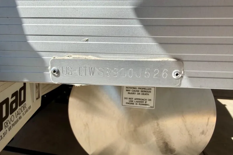 Slide: The Image of Hull identification number on a 2026 Bennington 22 SX Swingback boat. - 30