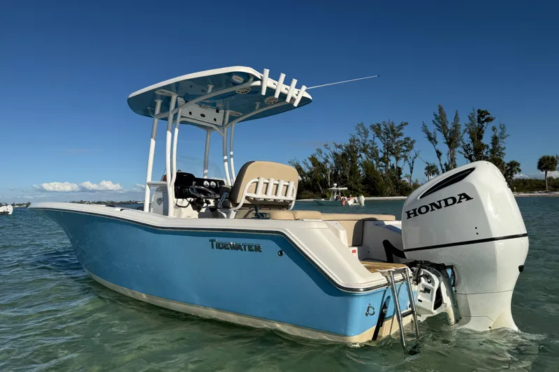 The Image of 2019 Tidewater 220 LXF boat with Honda engine on clear water. - 0