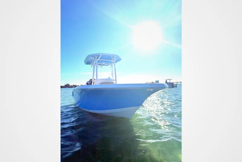 Slide: The Image of 2019 Tidewater 220 LXF boat on sunny waters. - 13
