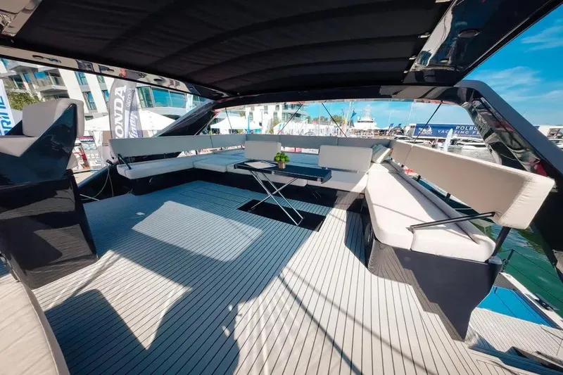 Slide: The Image of Luxurious interior of 2024 Wave Wave60 yacht with modern design and elegant furnishings. - 13